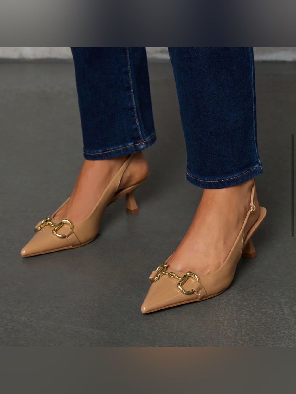 Billini x VICI Olivia Taupe Patent 9 - Picture 2 of 7